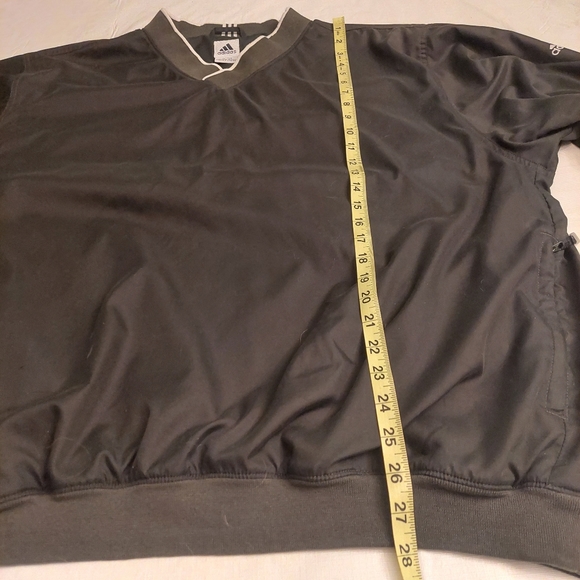 Adidas Green Windbreaker Track Jacket Pullover V Neck Climaproof Athletic Sz XL - Picture 6 of 11